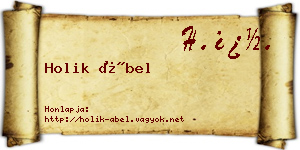 Holik Ábel névjegykártya