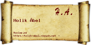 Holik Ábel névjegykártya