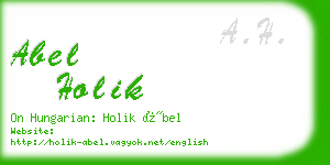 abel holik business card
